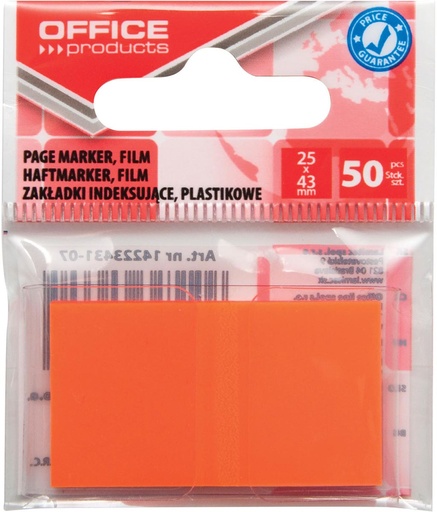 [TIM-2343107] Ophangzakje OFFICE products index  25 x 43 mm oranje (50)