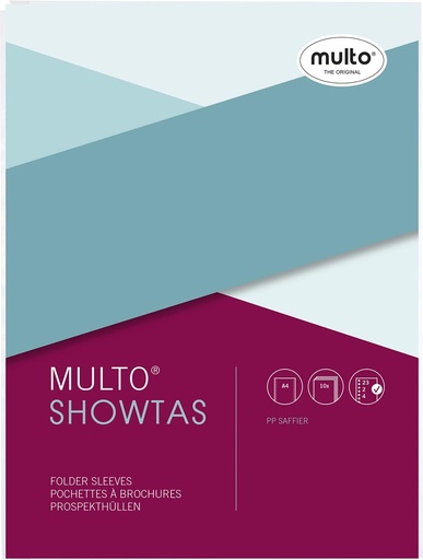 [TIM-3723040] Showtas Multo geperforeerde  ft A4 23-gaatsperforatie 80 micron, gekorreld (10)
