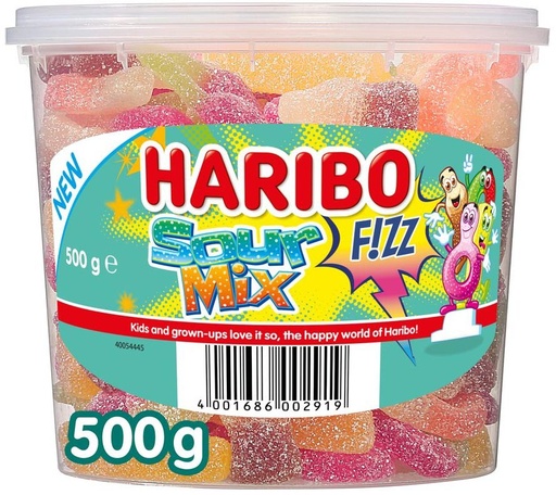 [TIM-410050] Snoepgoed Haribo  zure mix emmer van 550 g