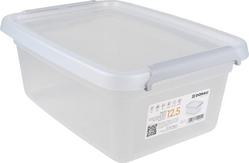 [TIM-822111]  Opbergdoos DONAU Home 12,5 liter transparant