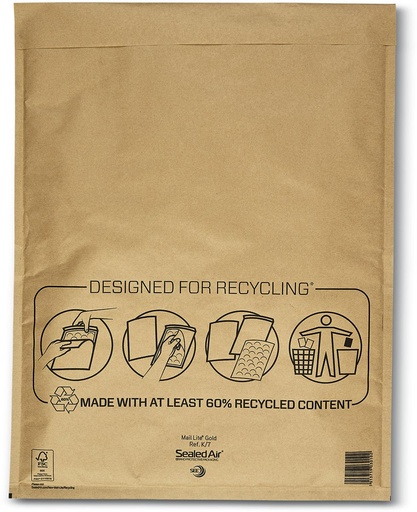 [TIM-9004559] Luchtkussenenveloppen Mail Lite  goud K/7 350 x 470 mm (100)