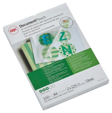 [ACCO-3200723] Lamineerhoes GBC A4 2x125µ (100)