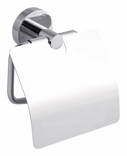 [QUA-40315-00000-00] Toiletrolhouder met deksel tesa® Smooz hoogglans verchroomd metaal zelfklevend