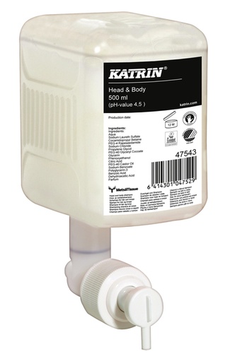 [QUA-47543] Handzeep Katrin Head & Body vloeibaar 500ml 