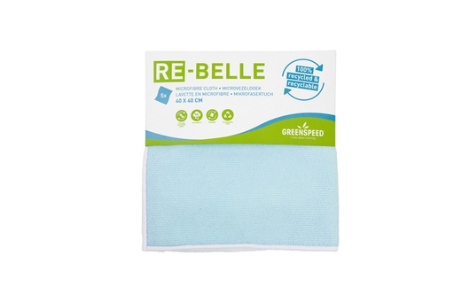 [QUA-3303014] Microvezeldoek Greenspeed Re-belle 40x40cm blauw (5)