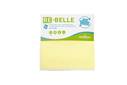 [QUA-3303018] Microvezeldoek Greenspeed Re-belle 40x40cm geel (5)