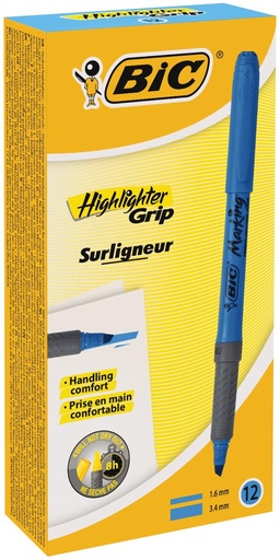 [TIM-811931] Markeerstift Highlighter Grip Bic  blauw (12)