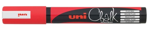[TIM-PWE5MFR] Krijtmarker fluo Uni-ball  rood ronde punt van 1,8 - 2,5 mm