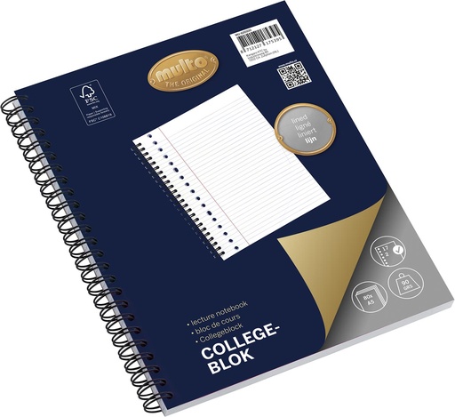[TIM-600100] collegedictaat Multo  ft A5 gelijnd  17-gaats