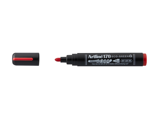 [TIM-647312] Permanent marker Artline Drysafe 170 Eco-Green 2 mm ronde punt rood