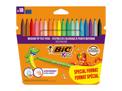 [TIM-9375092] Viltstift Couleur Bic Kids 14 + 4 gratis