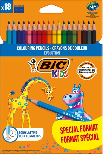 [TIM-9375143] Kleurpotlood Evolution Bic Kids 14 + 4 gratis