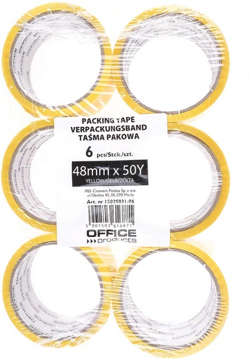 [TIM-P503106] Verpakkingstape OFFICE products ft 48 mm x 46 m geel
