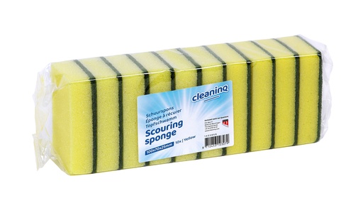 [QUA-105064] Schuurspons Cleaninq geel/groen 100x70x25mm (10)