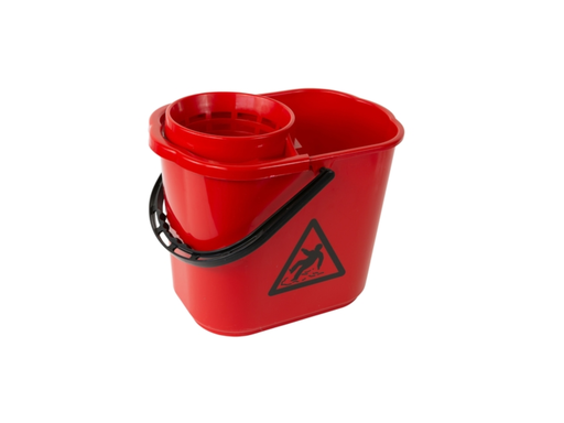 [QUA-160250R] Mopemmer spaans Cleaninq met korf 12L rood