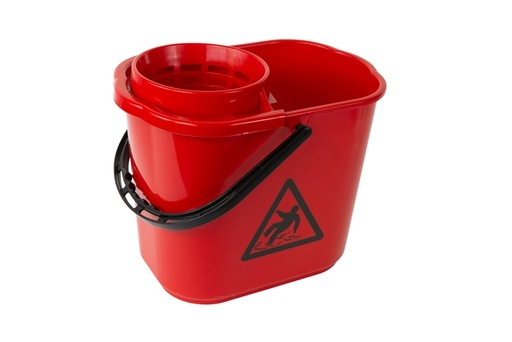 [QUA-160250R] Mopemmer spaans Cleaninq met korf 12L rood