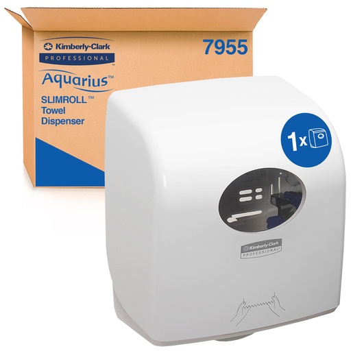 [QUA-7955] Handdoekroldispenser Kimberly Clark Aquarius Slimroll wit 
