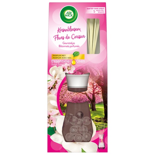 [QUA-3236543] Geurstokjes AirWick Reeds Essential Oil kersenbloesem 33ml