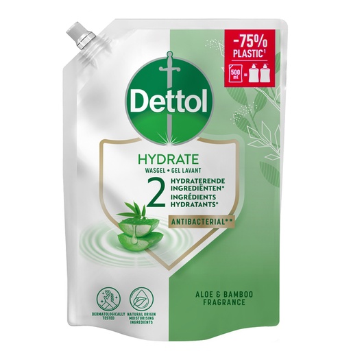 [QUA-3243235] Handzeep Dettol Hydrating Aloe Vera antibacterieël 500ml refill
