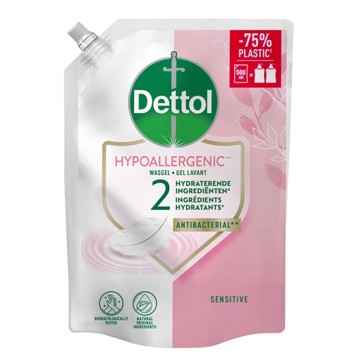 [QUA-3243234] Handzeep Dettol Sensitive antibacterieël 500ml refill