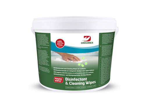 [QUA-74703501001] Desinfectiedoekjes Dreumex Disinfectant & Cleaning emmer wit (350)