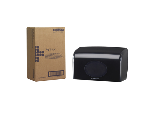 [QUA-7191] Toiletpapierdispenser Aquarius duo voor kleine rollen zwart 