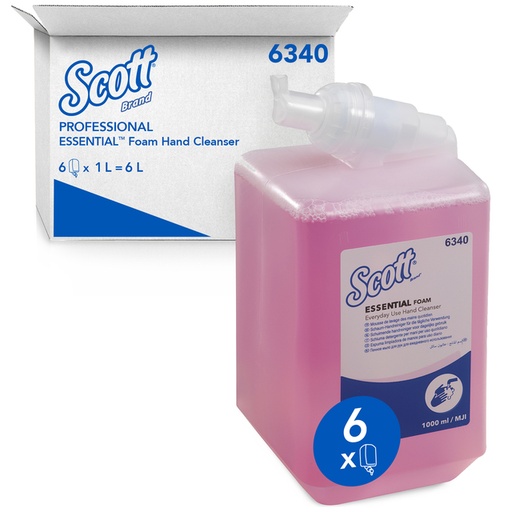 [QUA-6340] Handzeep Scott Essential foam roze 1000ml 