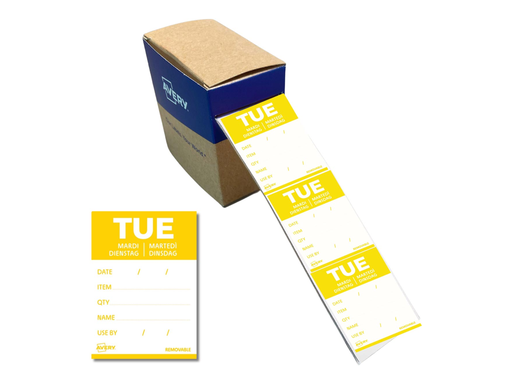 [TIM-DLDTUE] Etiketten voedselcodering Avery HACCP dinsdag  40 x 56 mm(500)
