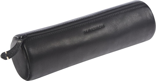 [TIM-MA70101] Lederen pennenzak Maverick rond zwart
