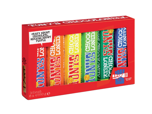 [QUA-NLRMK288] Chocolade Tony's Chocolonely Proeverijtje  47/50gr (6)