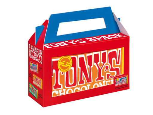 [QUA-NLRGRPC3] Chocolade Tony's Chocolonely  Rainbowpack Classic  180gr (3)