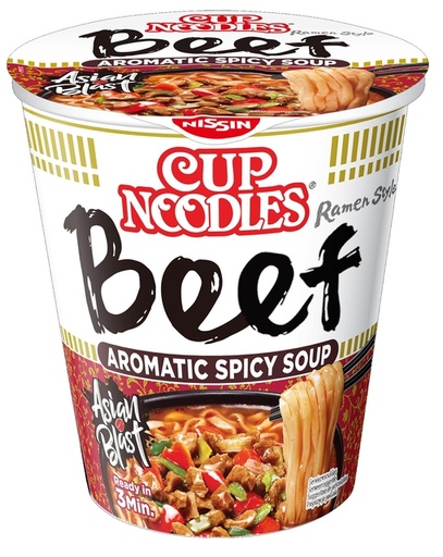 [QUA-238000501] Noodles Nissin 5 spices beef cup