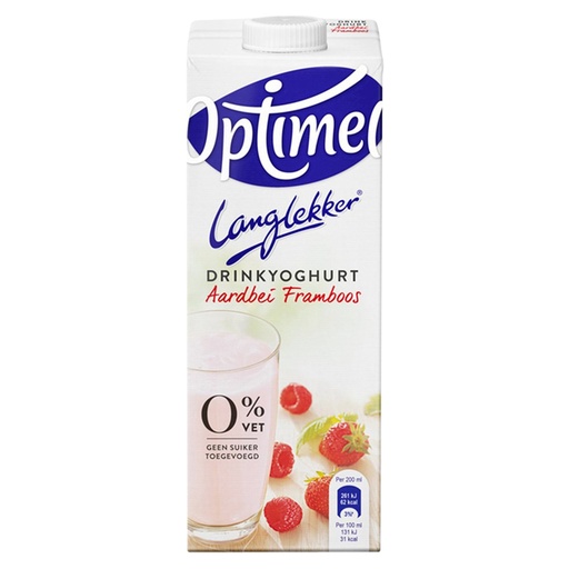 [QUA-10620] Drinkyoghurt Optimel Langlekker aardbei framboos 1liter