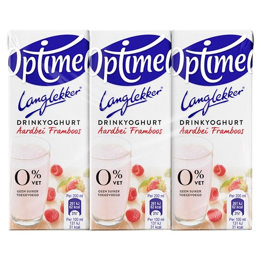 [QUA-10630] Drinkyoghurt Optimel Langlekker aardbei framboos 20cl