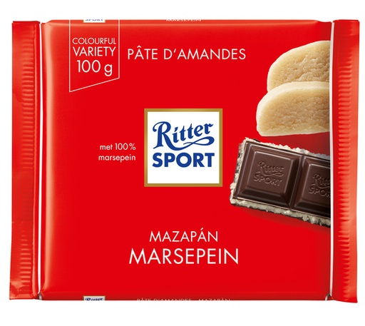 [QUA-31441] Chocolade Ritter Sport puur-marsepein 100gr