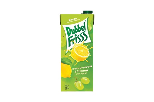 [QUA-10709] Fruitdrank DubbelFrisss witte druif citroen pak 1500ml