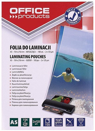 [TIM-2523590] Lamineerhoes OFFICE products A5 250 micron (100)