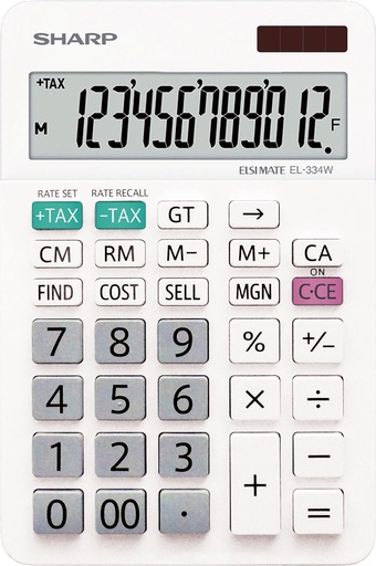 [TIM-EL334W] Bureaurekenmachine Sharp  EL-334W wit