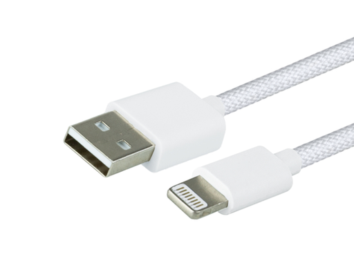 [QUA-46956801] Kabel Greenmouse Lightning USB-A naar 8-pin lengte 1m  woven 