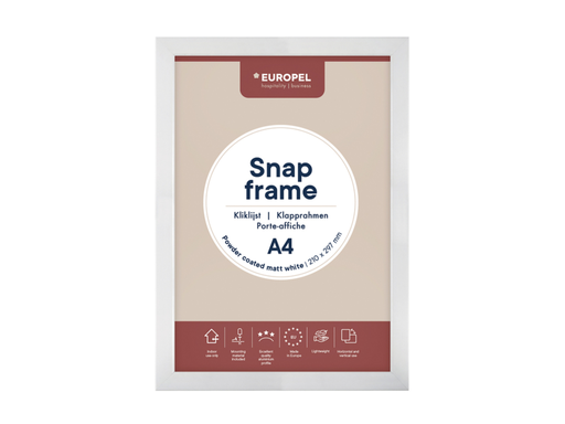 [QUA-355077] Kliklijst Europel A4 rand 25mm mat wit