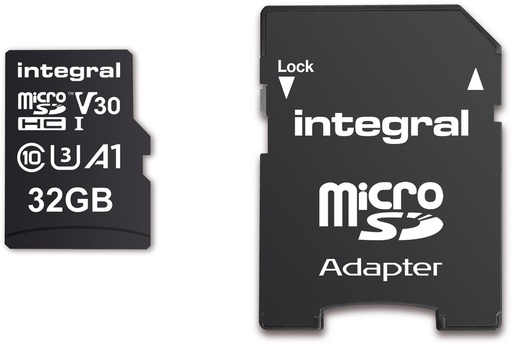 [TIM-8444553] Geheugenkaart Integral MicroSDXC V30 32GB