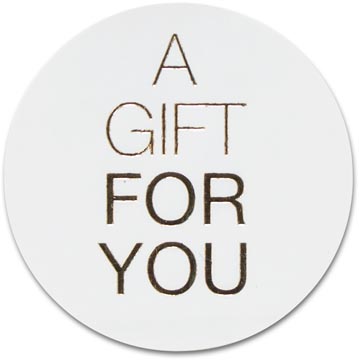 [TIM-1387262] Etiket bedrukt op rol diameter 39mm "A Gift For You" (500)