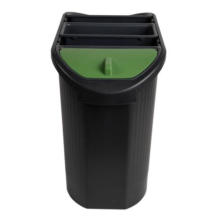[EXA-42614D] Ecologische papiermand Exacompta 26l zwart/grijs