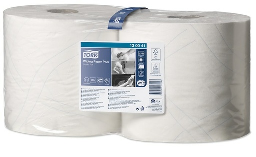 [OND-130041] Poetsdoek Tork Plus Combi Roll W1/W2 2-laags 750vel (2) 