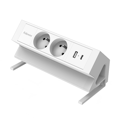 [FEL-100137185] Power Desk 2 Fellowes wit (BE)