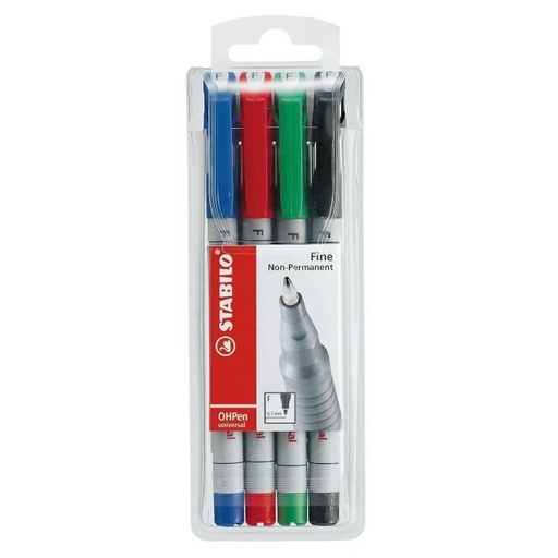 [KAN-852/4] Fineliner Stabilo OHPen 0,7 permanent assorti (4) 