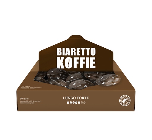 [QUA-C19210] Koffie Biaretto Lungo Forte discs (50)