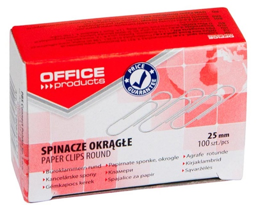 [TIM-8251519] Papierklemmen OFFICE products  25 mm gegalvaniseerd (100)