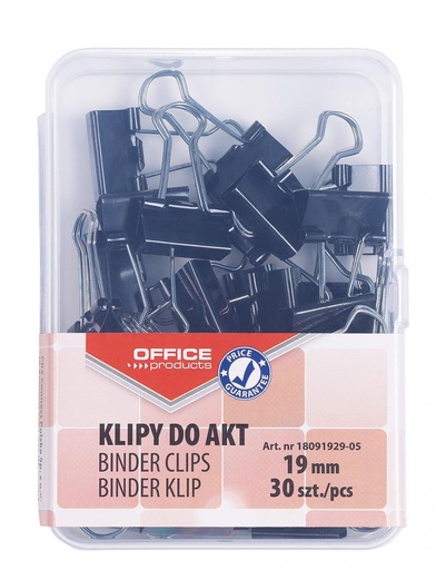 [TIM-9192905] Foldbackclip Office Products 19mm zwart (30)