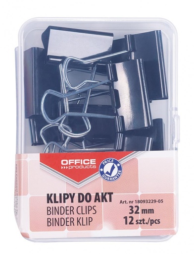 Foldbackclip Office Products 32mm zwart (12)